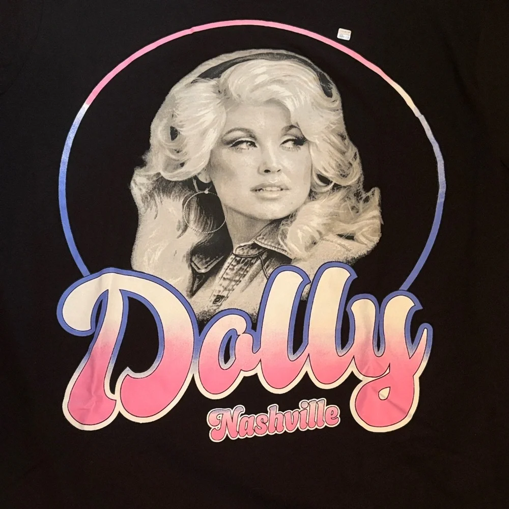 NWT Dolly Parton Nashville Black Tee Shirt XL - Picture 3 of 6